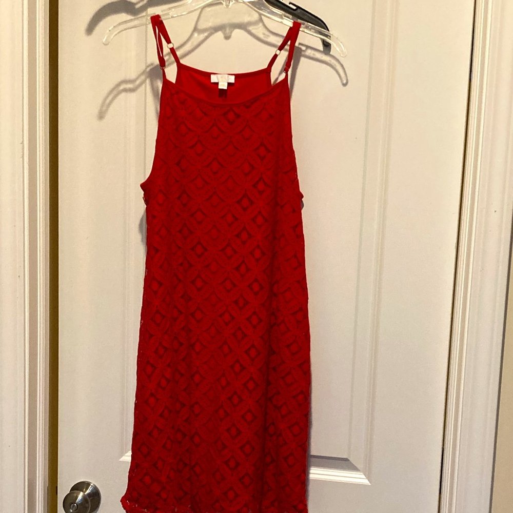 Label "C" Red Dress, Size Medium